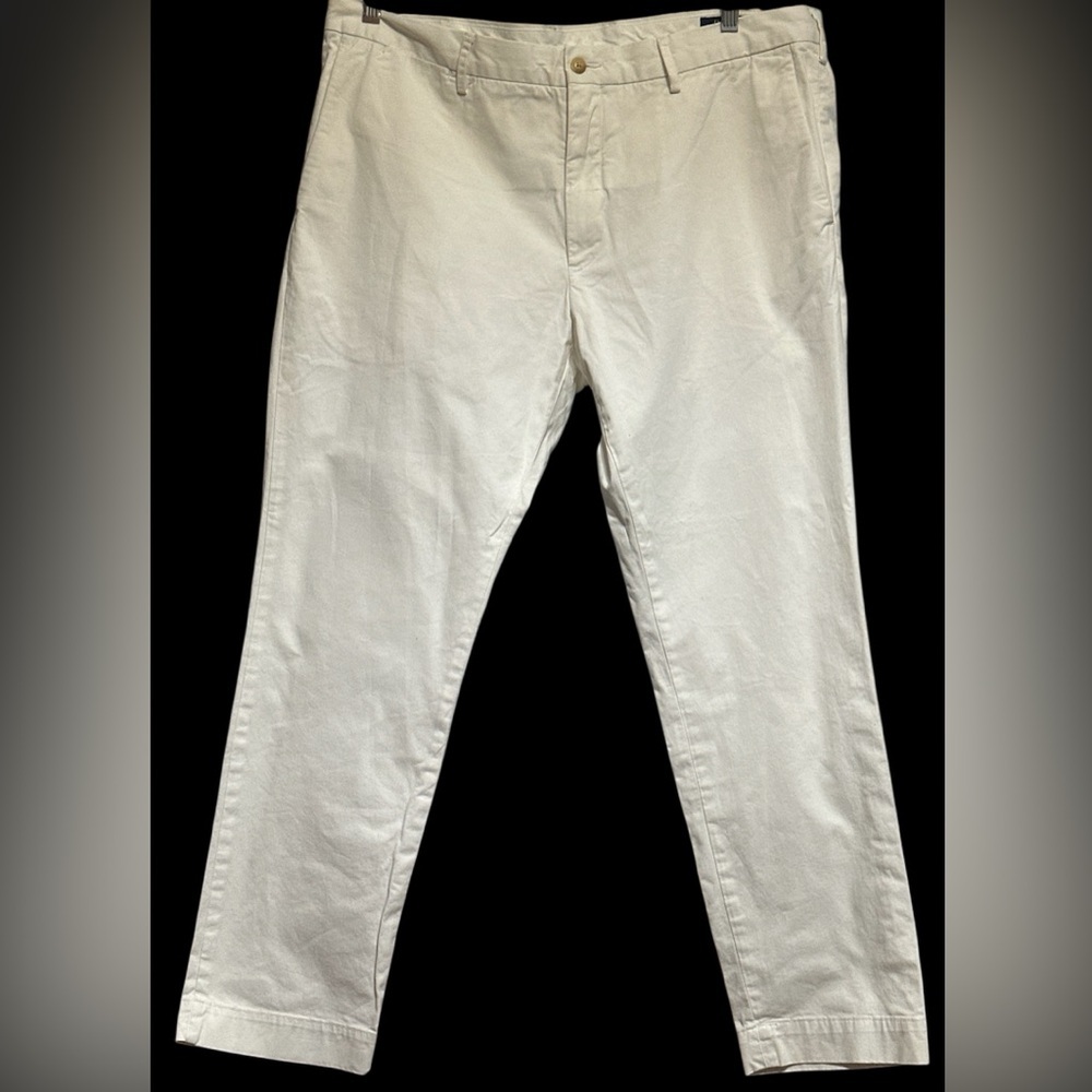 POLO RALPH LAUREN MENS STRETCH SLIM FIT WHITE CHINOS SIZE 38x30